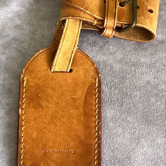 Authentic Louis Vuitton Vanchetta Luggage Tag with Poignet Keepall C - Picture 4 of 13